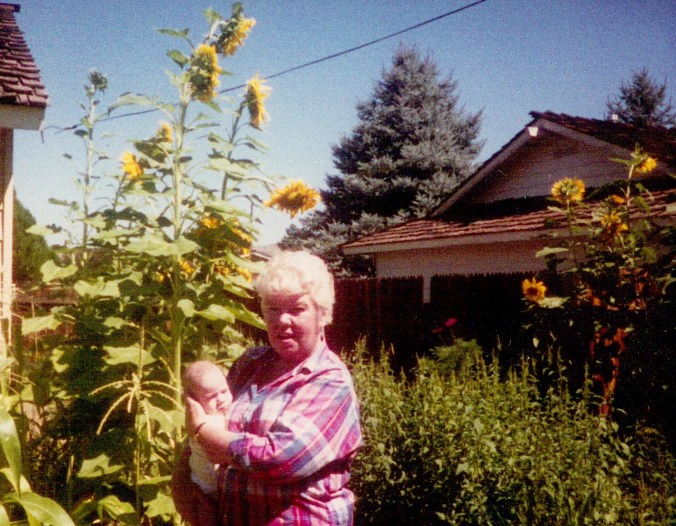 Mom and garden